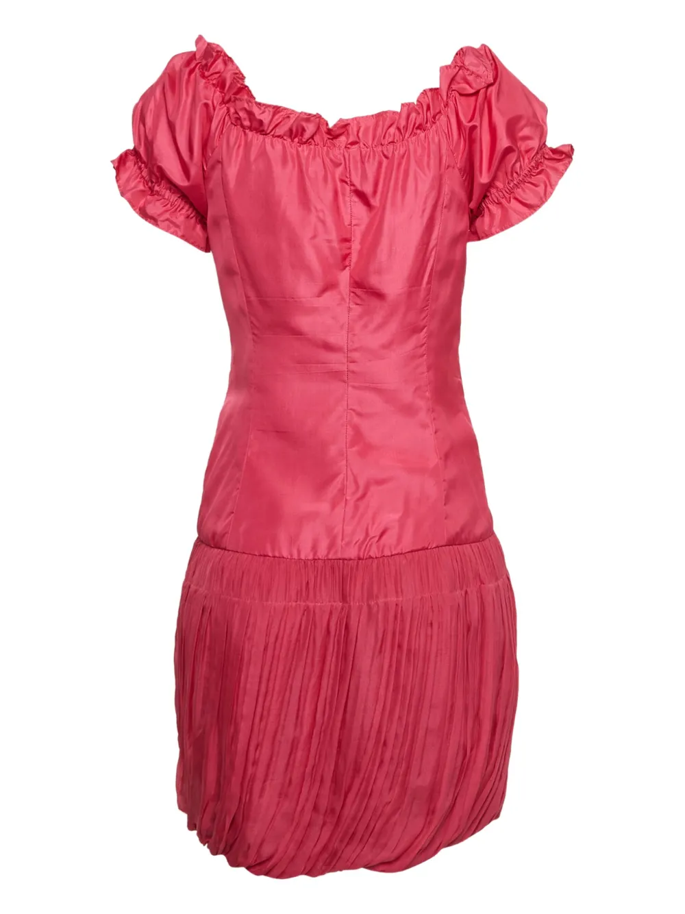 ruffled off-the-shoulder dress
