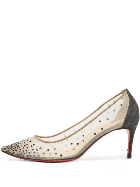 Christian Louboutin Pre-Owned 65mm Follies crystal-embellished pumps