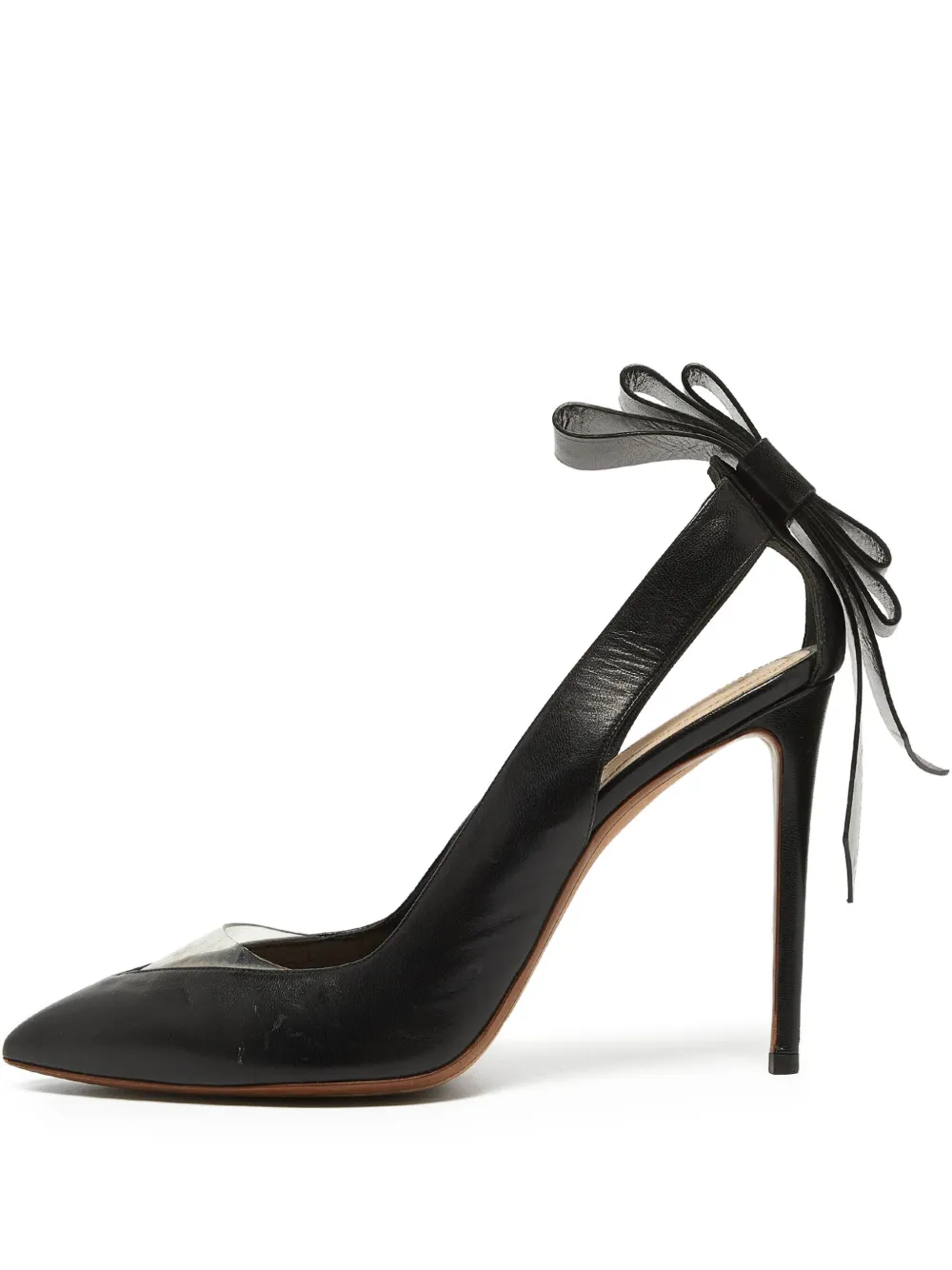 Nicholas Kirkwood clear-panelled pointed-toe heels | Black | Image 1
