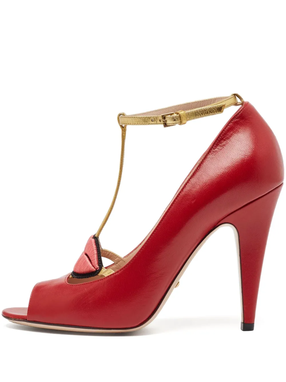 Gucci Pre-Owned 110mm Molina Lips サンダル - レッド Gucci Pre-Owned 110mm Molina Lips サンダル - レッド