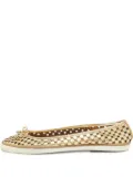 Tory Burch pre-owned perforated ballet flats - Gold