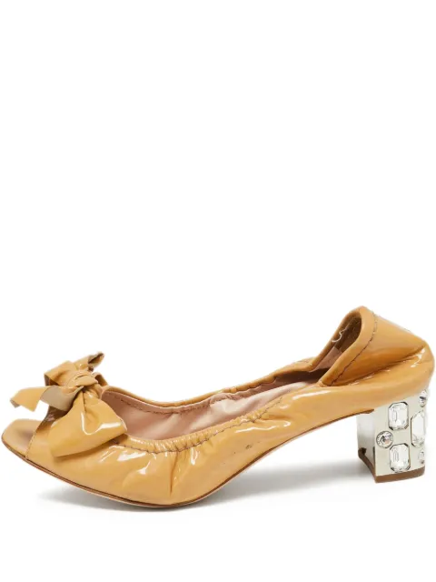 Miu Miu Pre-Owned patent-finish pumps
