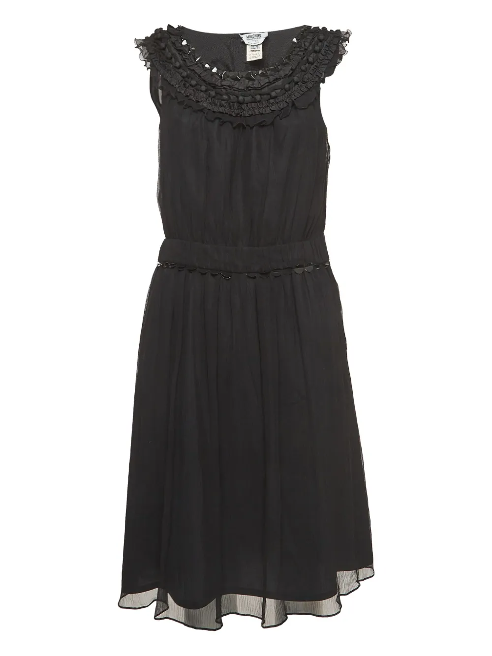 Moschino Pre-Owned robe à détail de volants | noir | Image 1