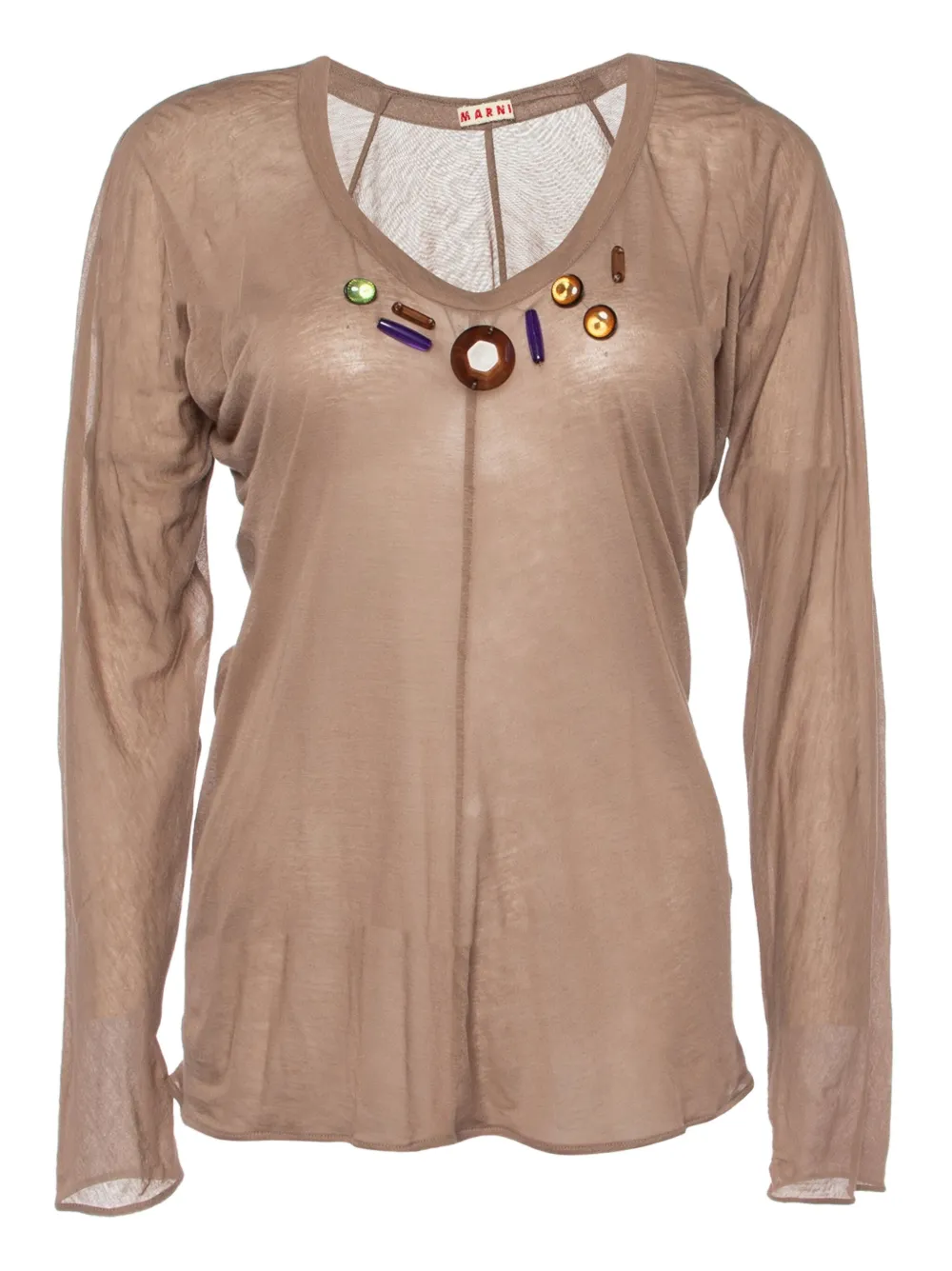 Pre-owned Marni Embellished T-shirt