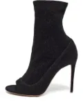 Aquazzura 110mm glitter-detailing boots - Black