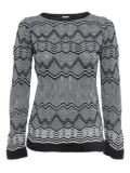 Missoni Pre-Owned zigzag-woven top - Black