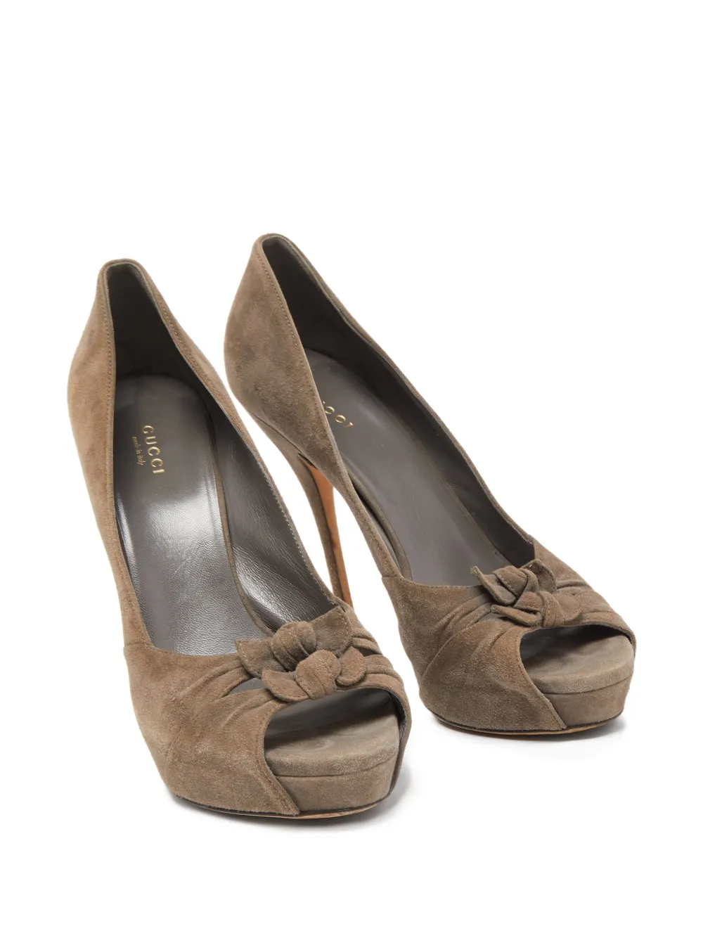 Gucci Pre-Owned 145 mm suède pumps - Beige