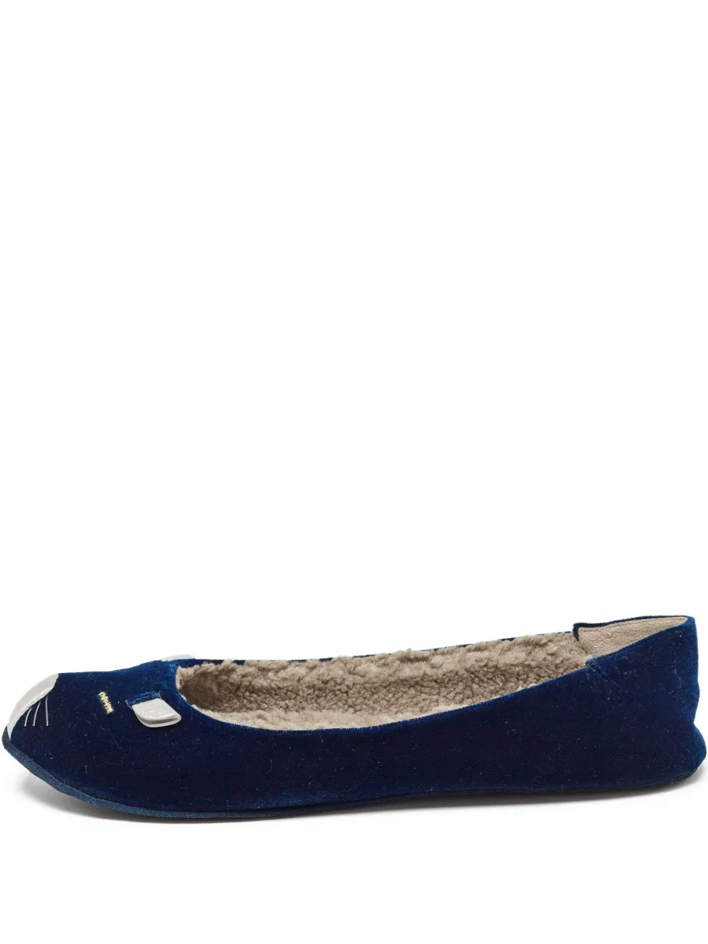 Marc Jacobs Vintage キャットフェイス フラットシューズ - ブルー Marc Jacobs Vintage キャットフェイス フラットシューズ - ブルー