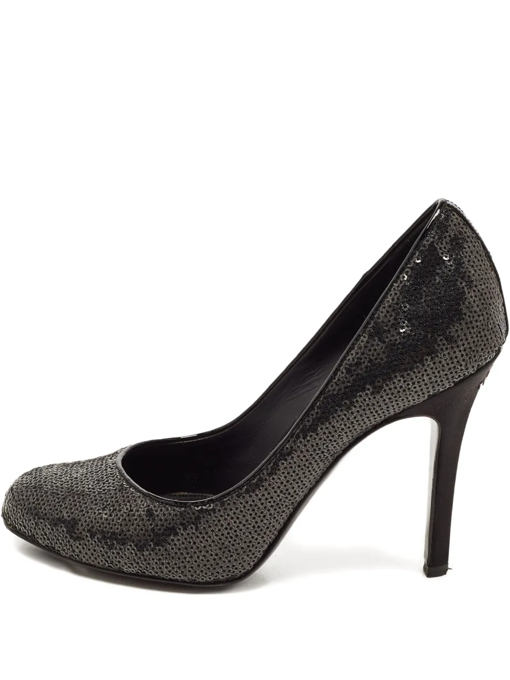 CHANEL Pre-Owned Sequined Heel Pumps Black