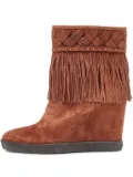 Le Silla fringed braided Boots - Brown
