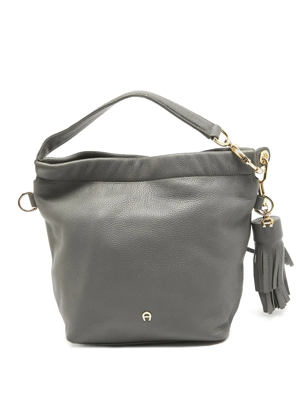 Aigner Vintage pre-owned tassel-detail leather tote bag | Grey | Image 1