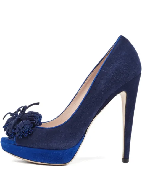 Miu Miu Pre-Owned 130mm platform tassel-embellished pumps