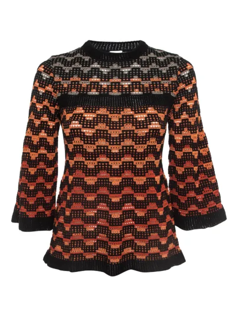 Missoni Pre-Owned geometric-pattern bell-sleeves top