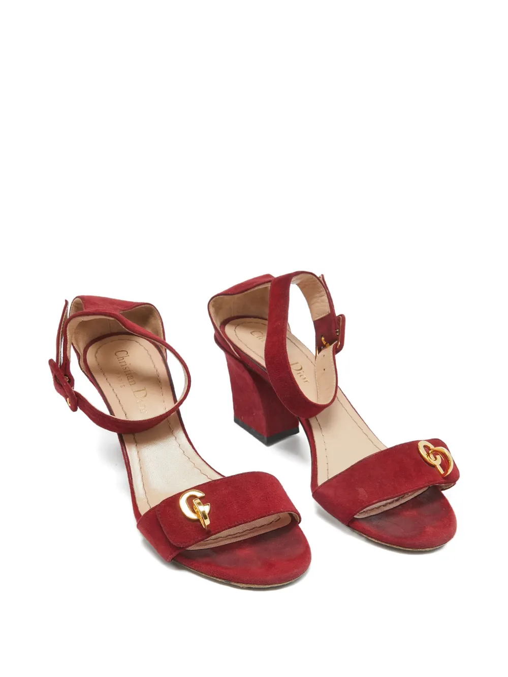 Christian Dior Pre-Owned 70mm suede ankle-strap sandals | Heeled Sandals | Image 2