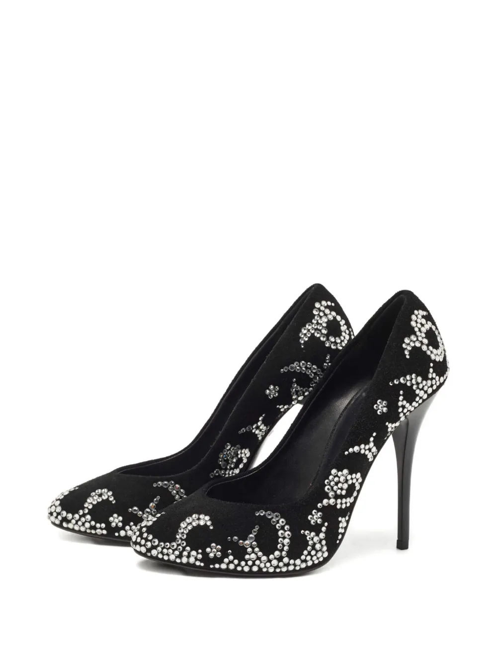 Giuseppe Zanotti Vintage Pumps verfraaid met kristallen - Zwart