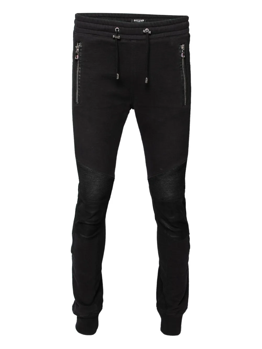 Balmain Pre-Owned leather joggers | Blue | Image 1