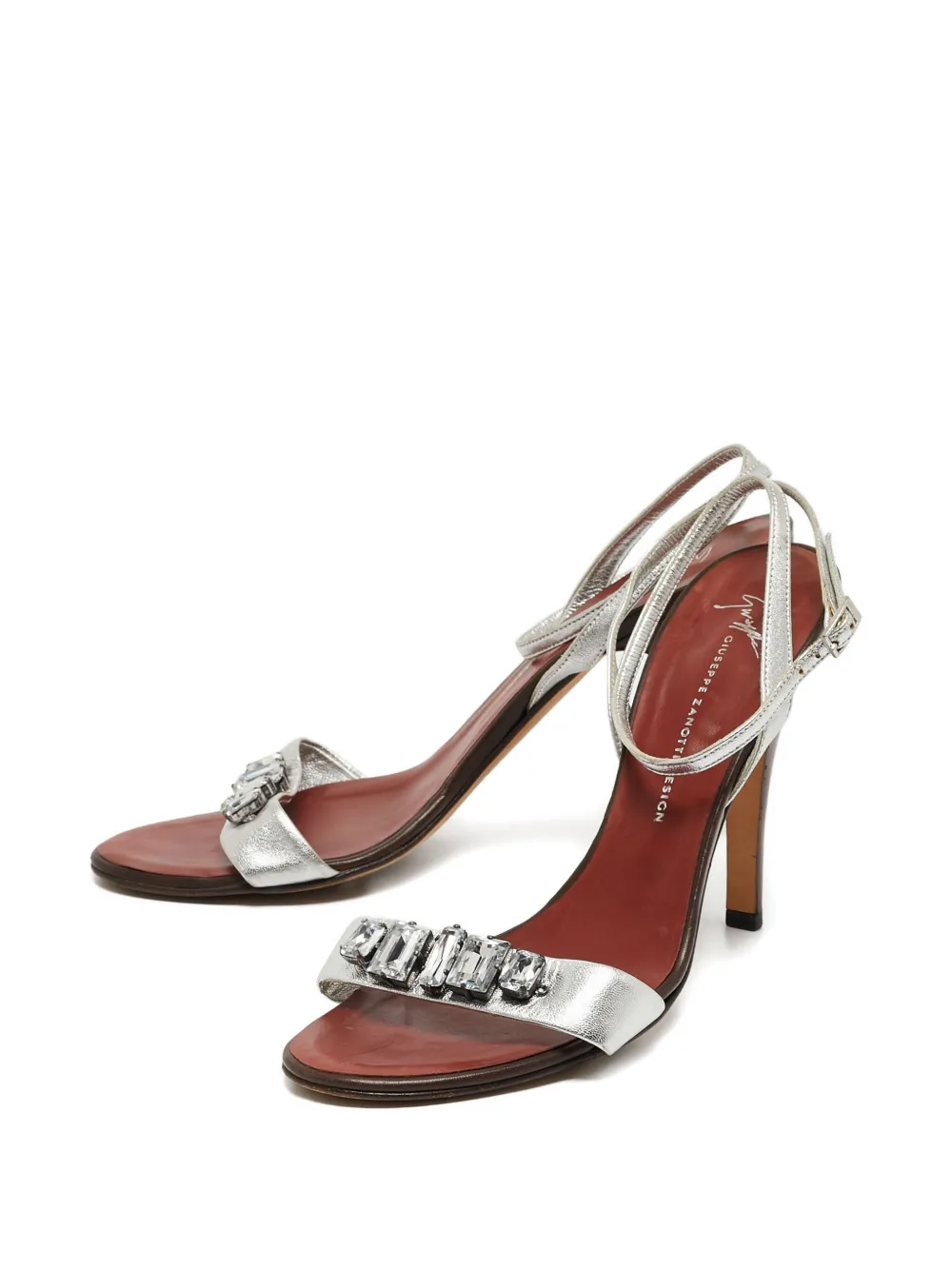 Giuseppe Zanotti Vintage Pre-owned sandalen verfraaid met kristallen - Zilver