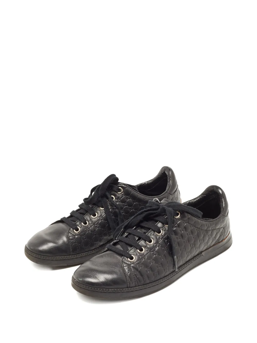 Gucci Pre-Owned 2024 Microguccissima sneakers - Zwart