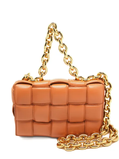 Bottega Veneta Pre-Owned 2024 Cassete chain Intreciatto leather shoulder bag
