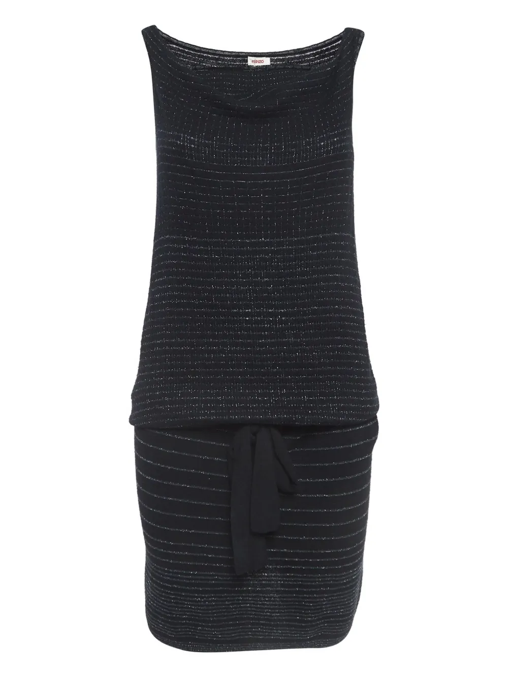 Kenzo Pre-Owned metallic stripe wool dress | Black | Image 1
