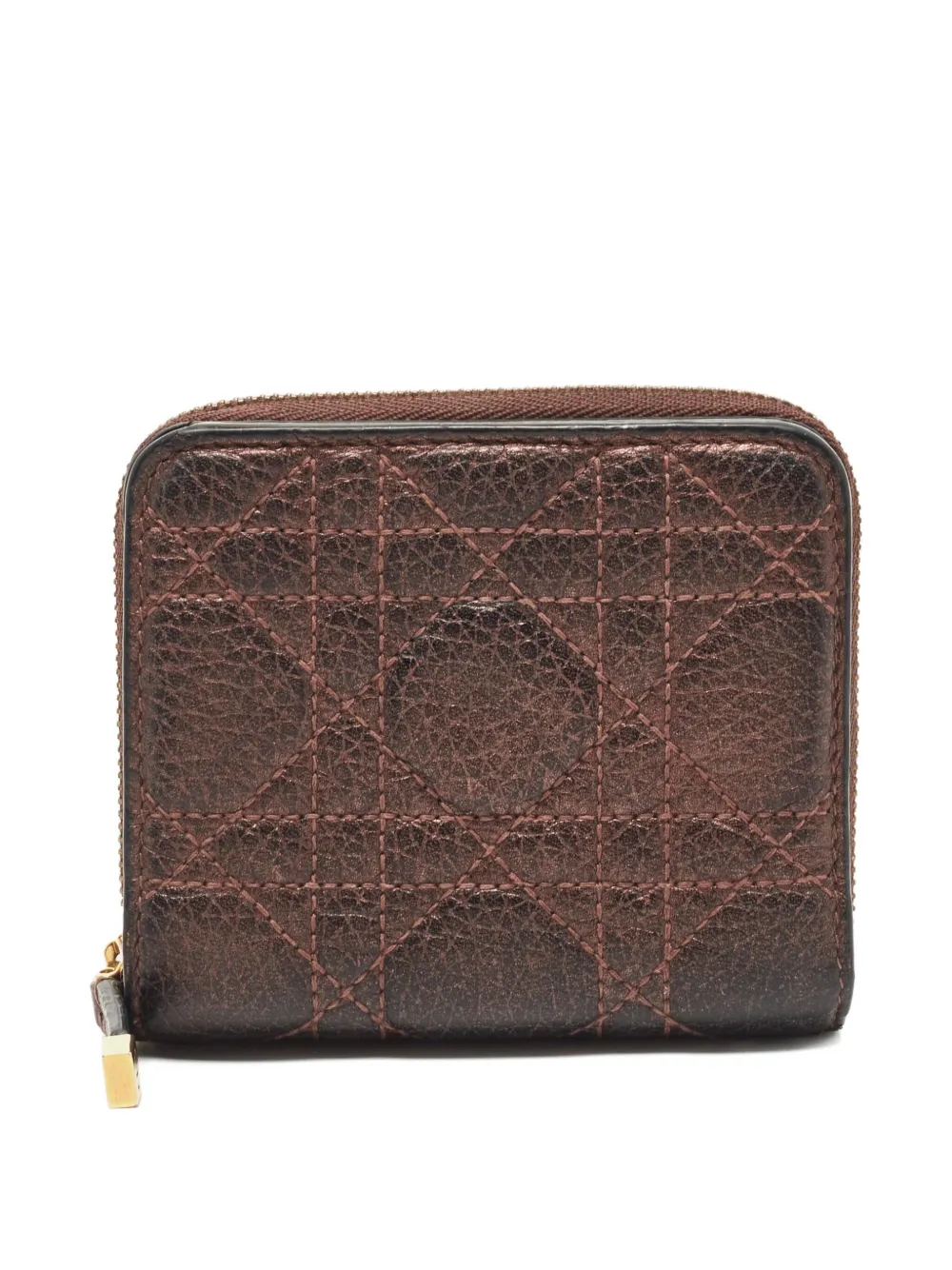 Pre-owned Dior Cannage Leather Wallet