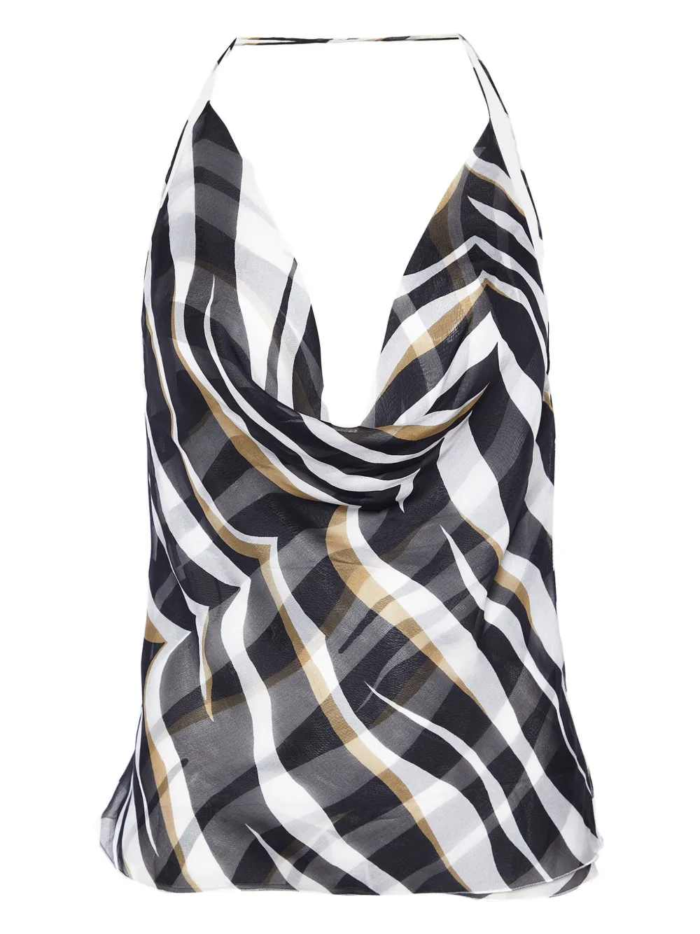 Valentino Garavani Pre-Owned zebra-print top | Black | Image 1