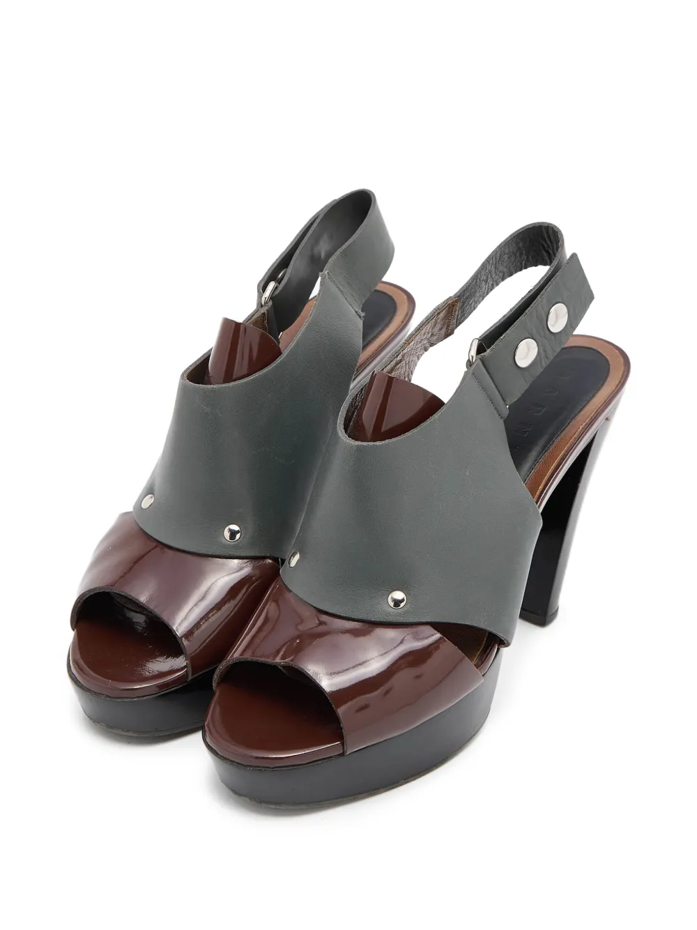Marni Pre-Owned 120mm panelled sandals | Image 2