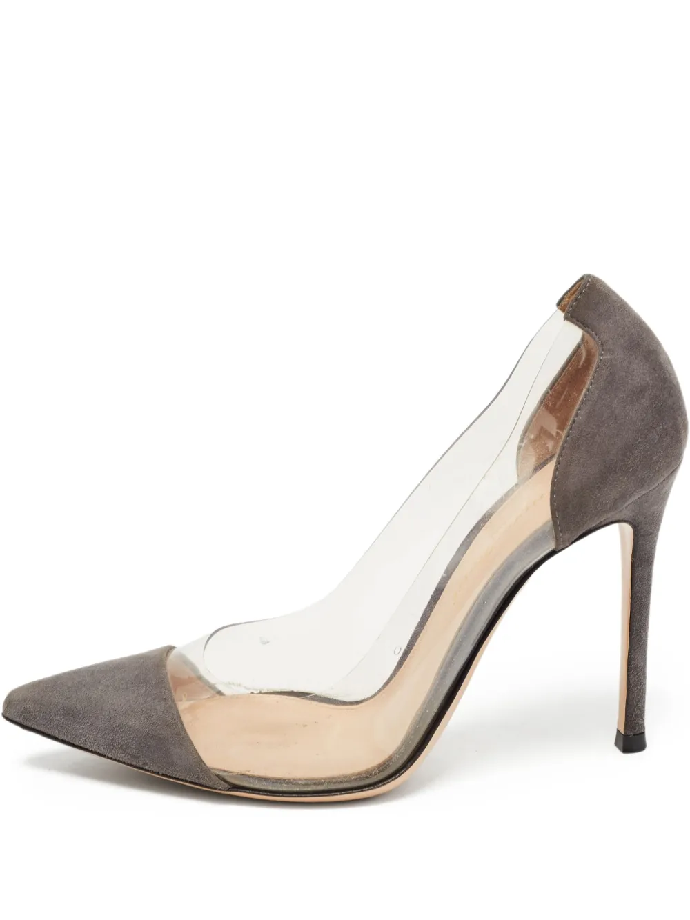 Gianvito Rossi pre-owned 100mm Plexi transparent-panel stiletto pumps | Grey | Image 1