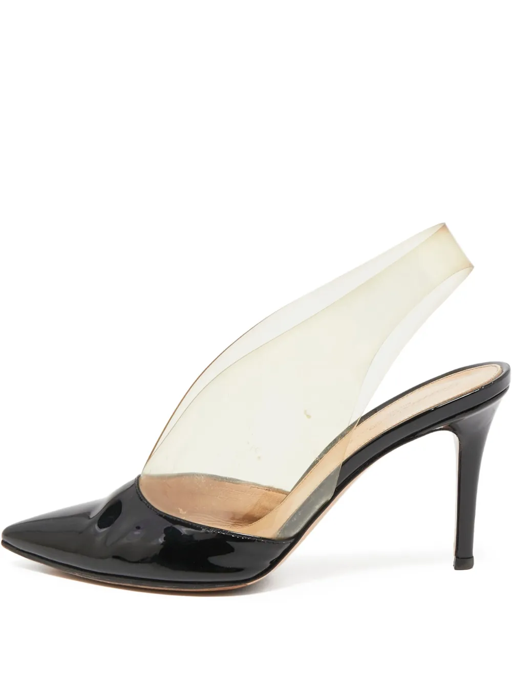 Gianvito Rossi pre-owned 90mm Nicole transparent-panel slingback pumps | Black | Image 1