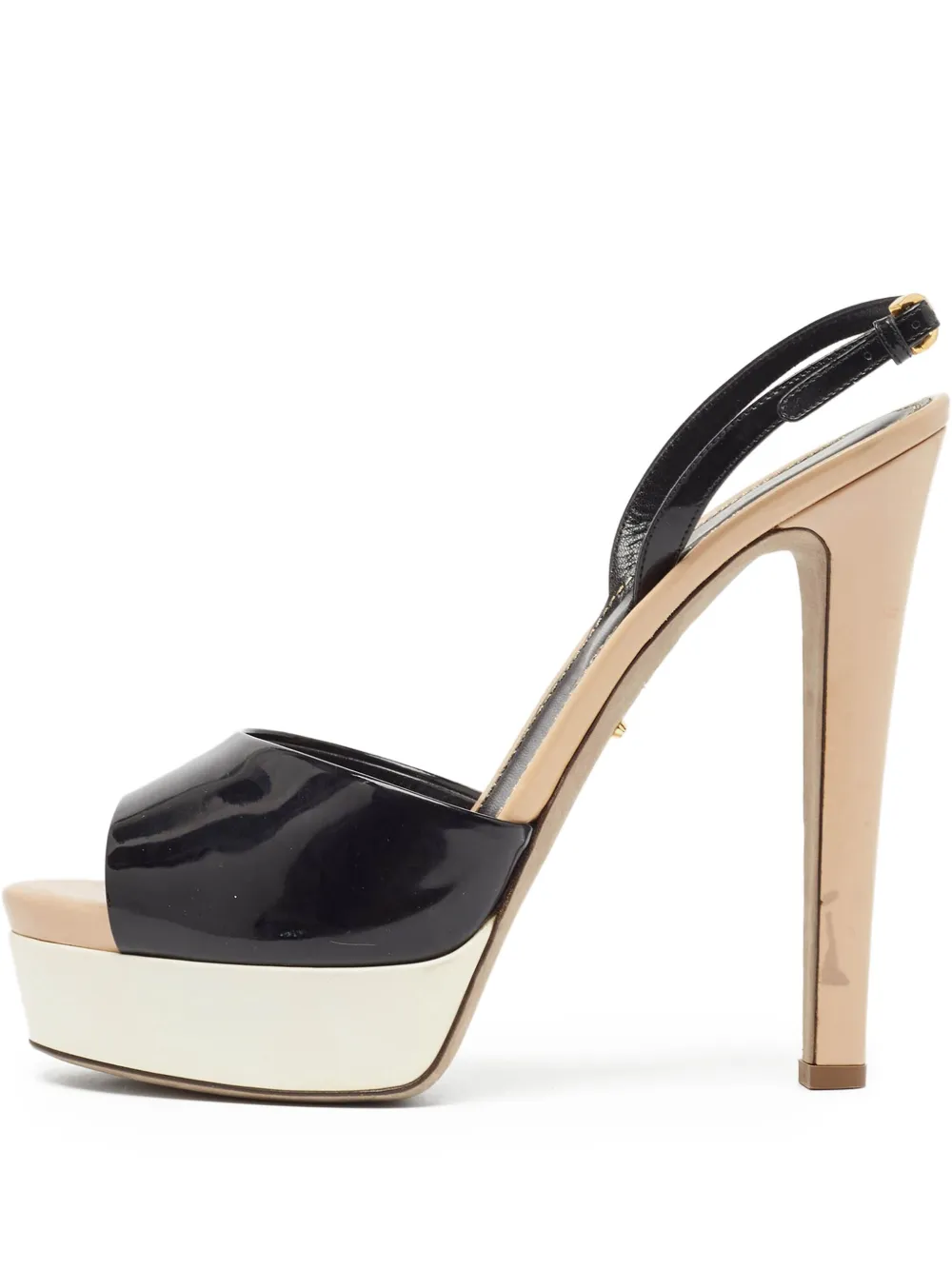 Sergio Rossi Vintage Pre-owned 150mm platform peep-toe pumps | Black | Image 1