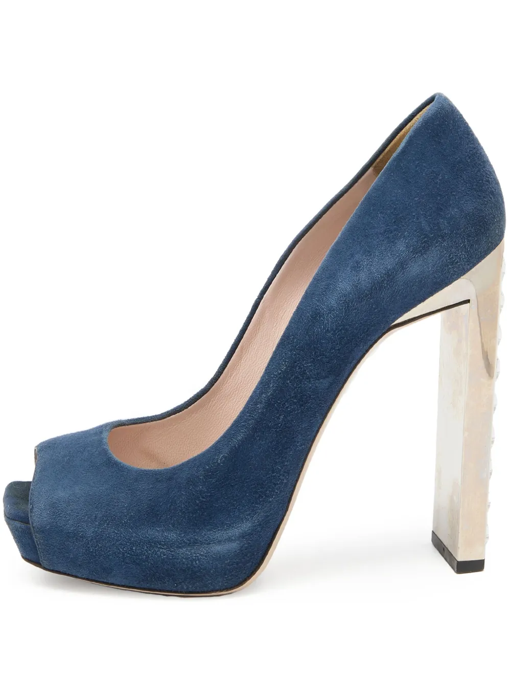 Miu Miu Pre-Owned 130mm suede pumps | Blue | Image 1