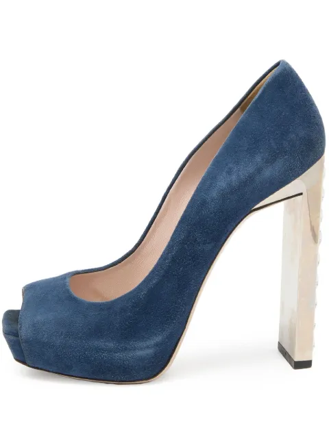 Miu Miu Pre-Owned Pumps aus Wildleder 130mm