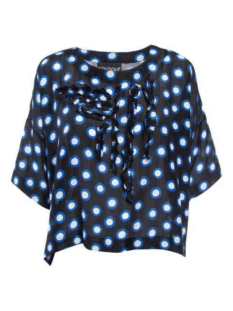 Moschino Pre-Owned polka dot-print ruffled blouse