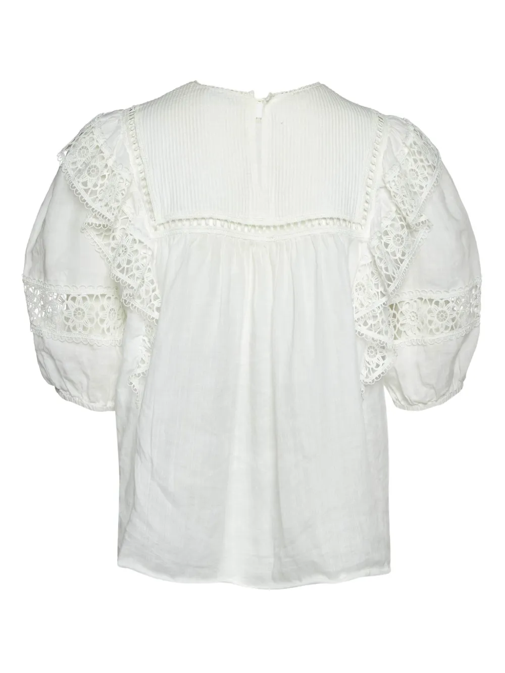 SANDRO pre-owned ruffled lace-trim blouse | Image 2