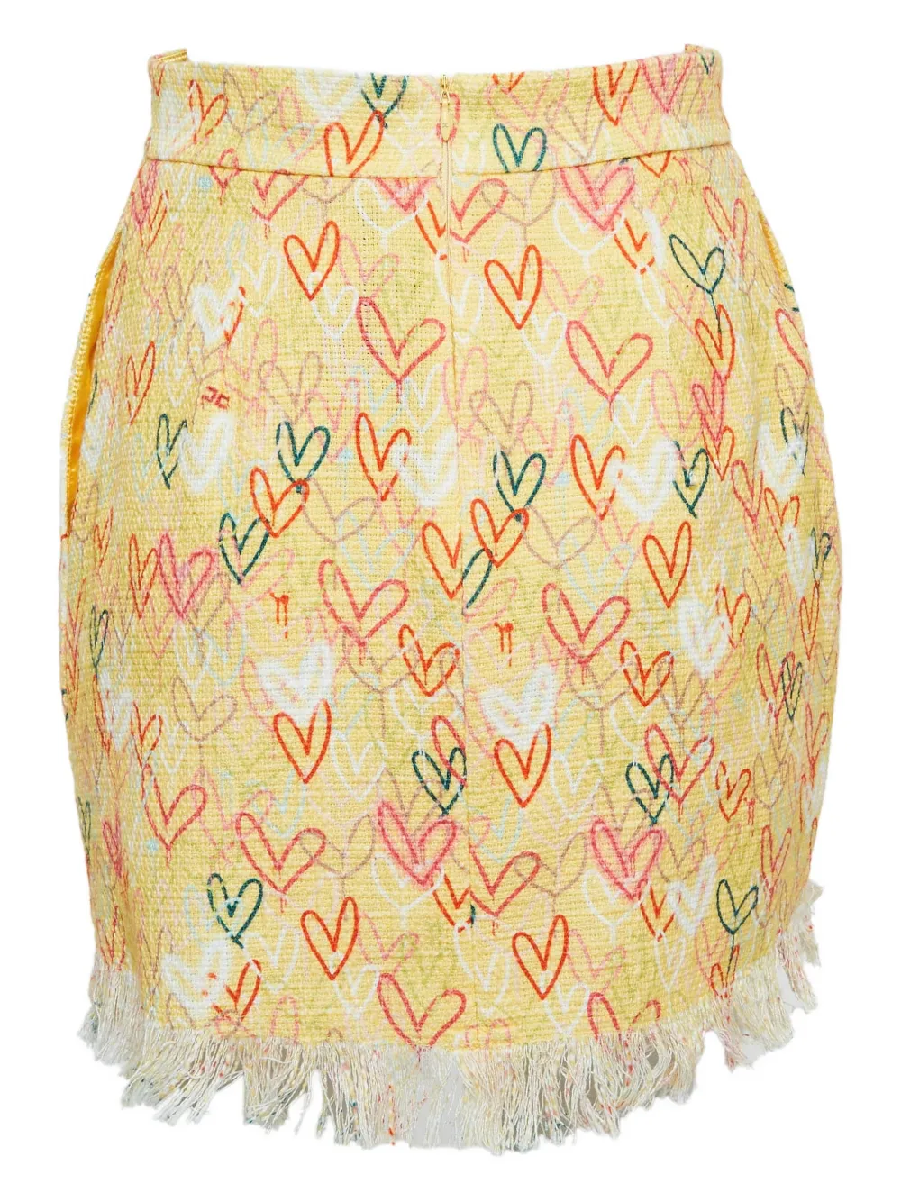 Elisabetta Franchi Pre-owned rok met franje en patroon - Geel