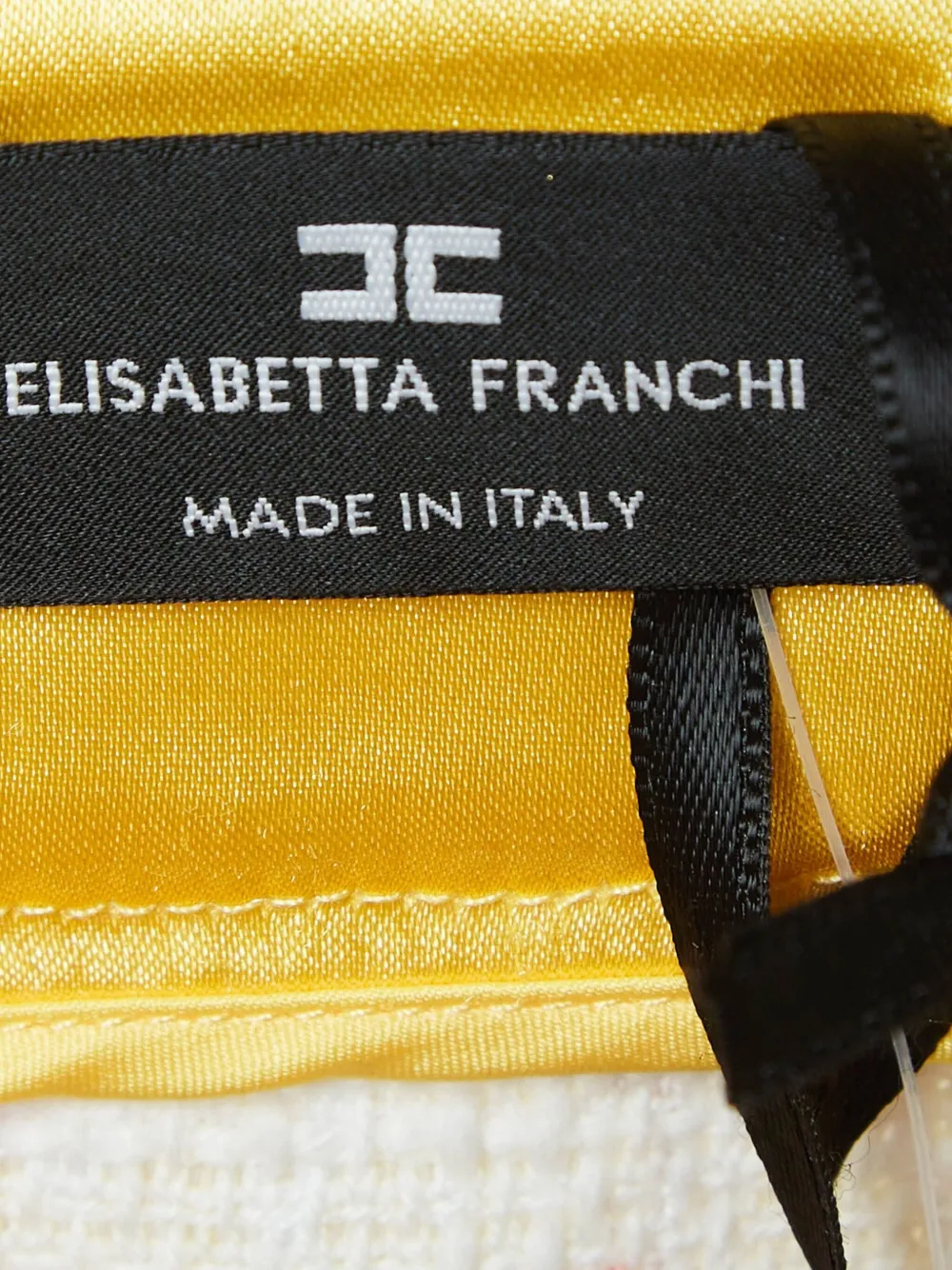 Pre-owned Elisabetta Franchi  Heart-pattern Fringe Skirt In Yellow