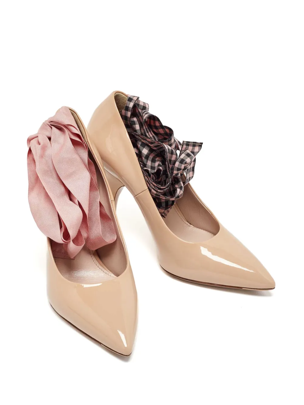 Miu Miu Pre-Owned patent-leather ribbon pumps | Heeled Pumps | Image 2