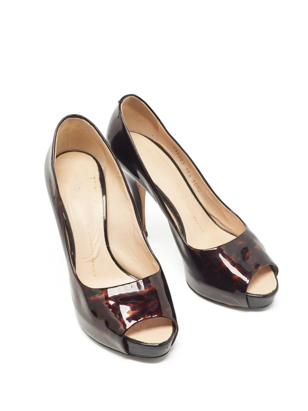 Giuseppe Zanotti Vintage 120 mm pumps met open neus - Bruin