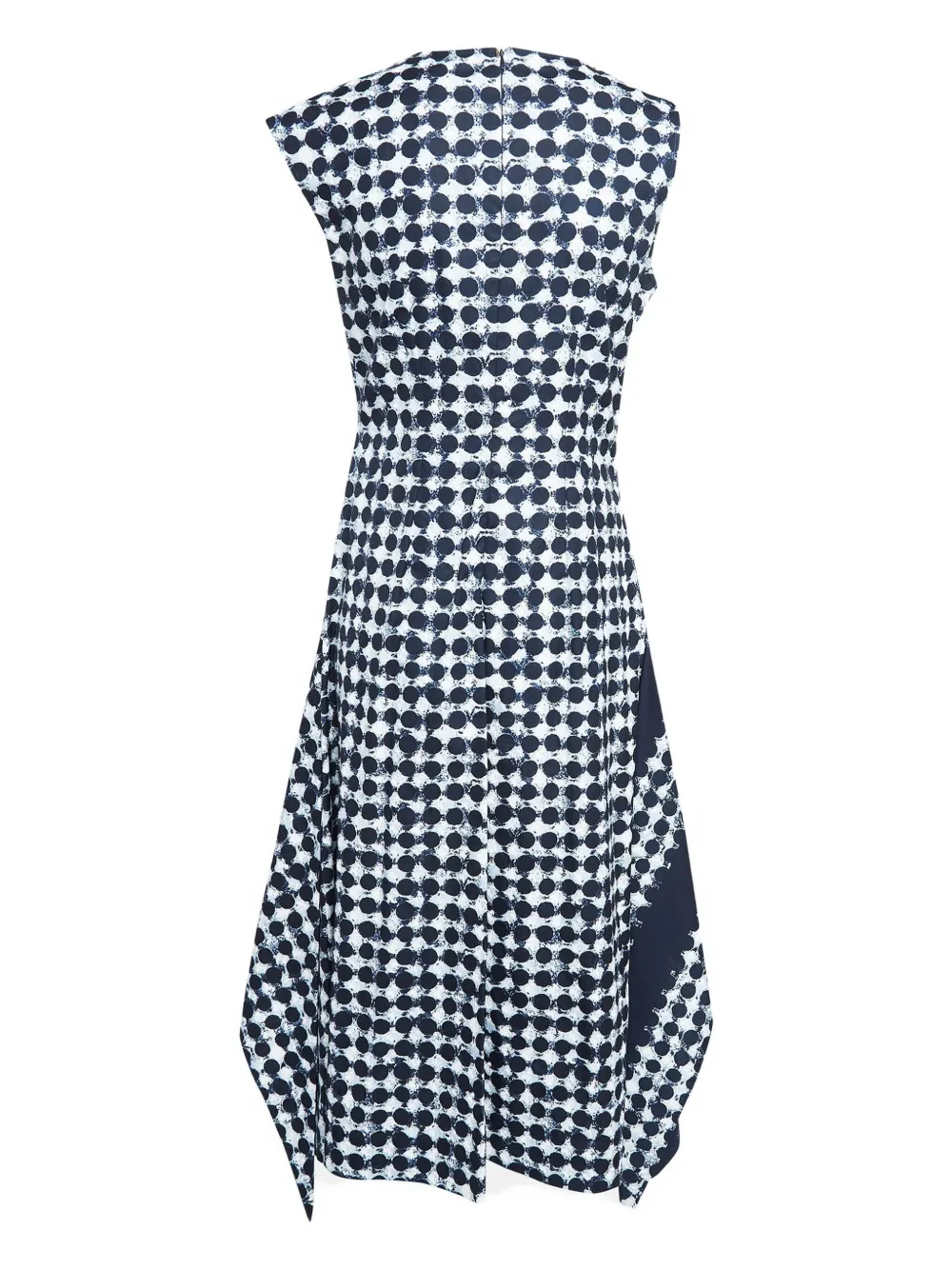 Sportmax Vintage Asymmetrische jurk met stippen - Blauw