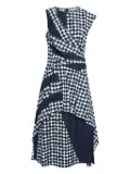 Sportmax Vintage asymmetric dot-print dress - Blue