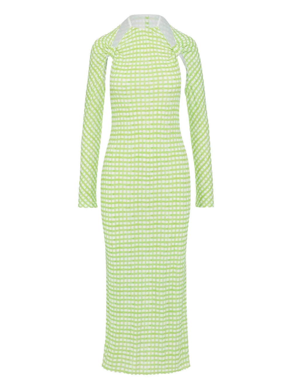 Jacquemus Pre-Owned Abito a quadri - Verde