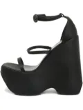 Versace Pre-Owned 150mm platform wedge sandals - Black