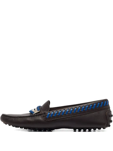 Tod's Vintage Pre-owned leather stitching loafers