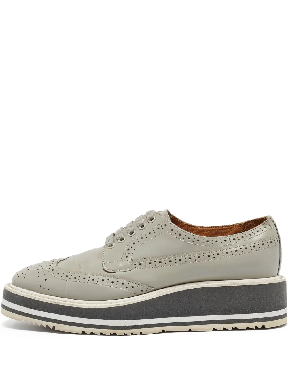 Prada Pre-Owned leather loafers | Grey | Image 1