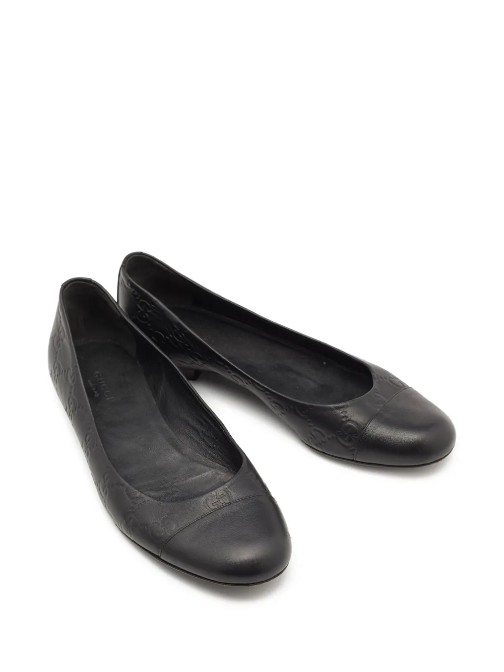 Gucci Pre-Owned Guccissima ballerina's - Zwart