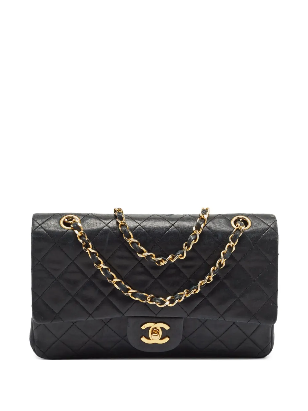CHANEL Pre-Owned ダブルフラップ ショルダーバッグ - ブラック CHANEL Pre-Owned ダブルフラップ ショルダーバッグ - ブラック