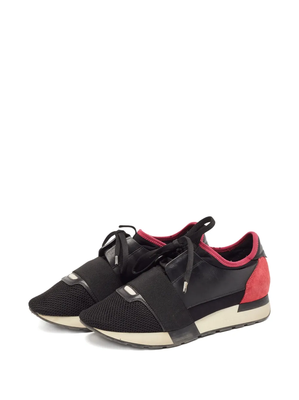 Balenciaga Pre-Owned Leren sneakers met mesh - Zwart