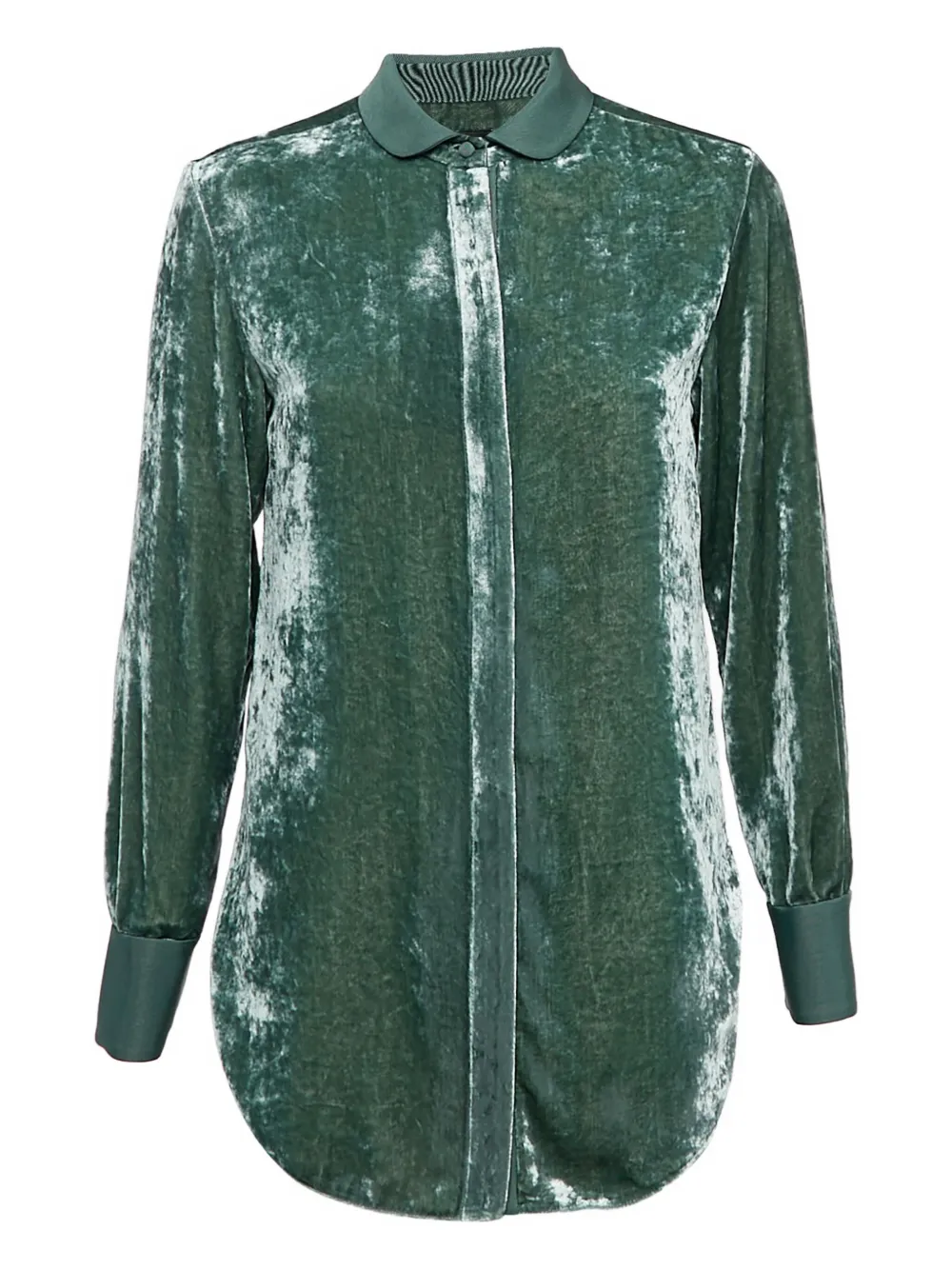 Emporio Armani Pre-Owned velvet shirt | Green | Image 1