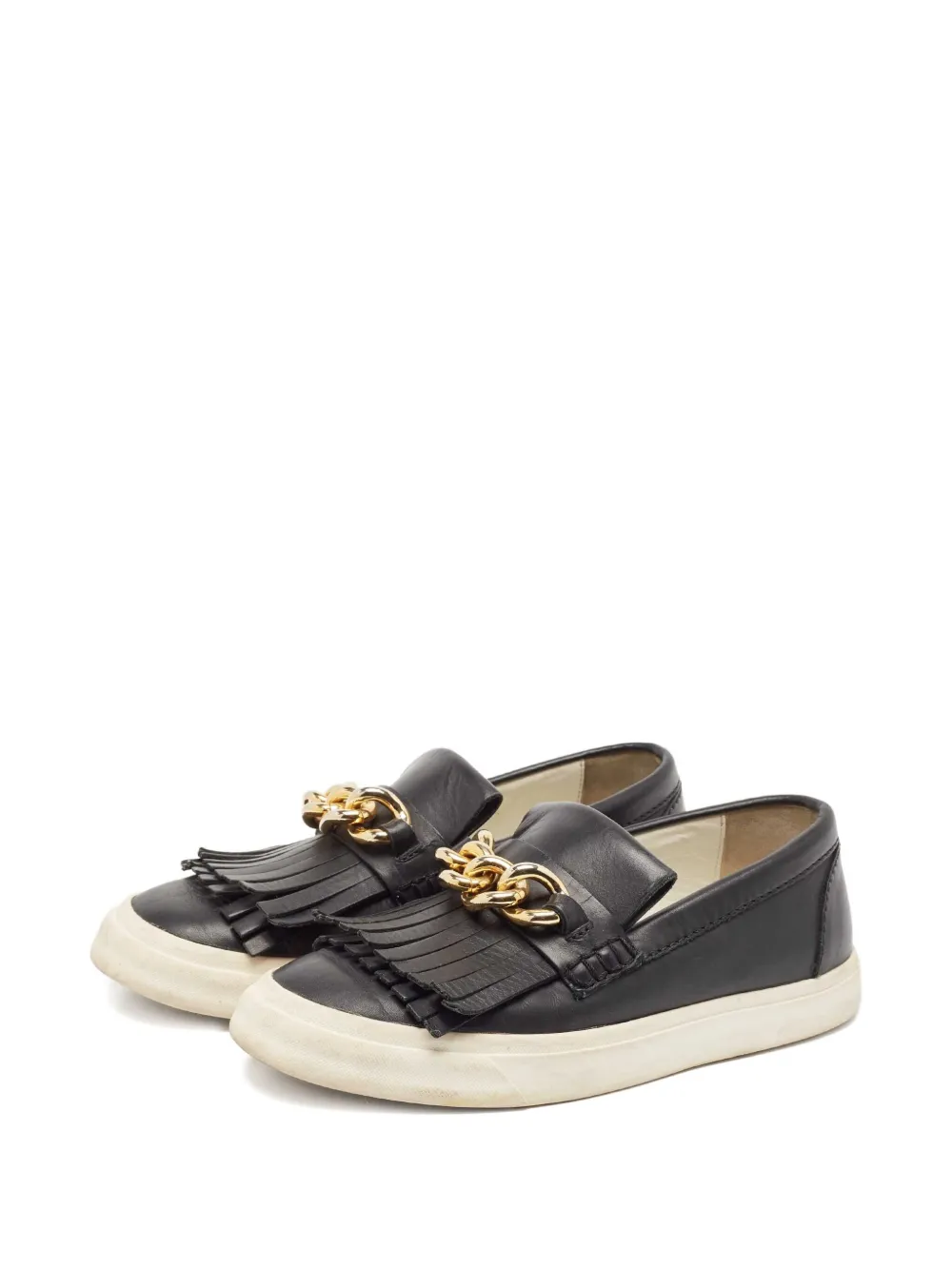 Giuseppe Zanotti Vintage Pre-owned leren sneakers met franje - Zwart