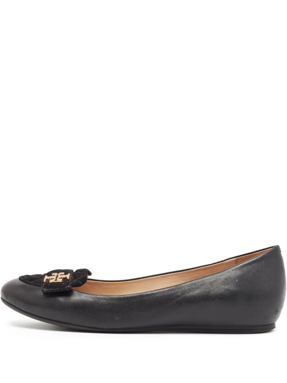 Tory Burch pre-owned TB-plaque ballet flats | Black | Image 1